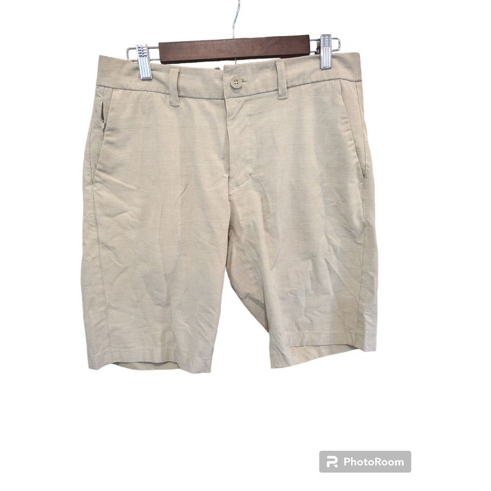 Hang Ten‎ Men's Hybrid Lightweight Stretch Quick Dry Shorts Tan Size 32